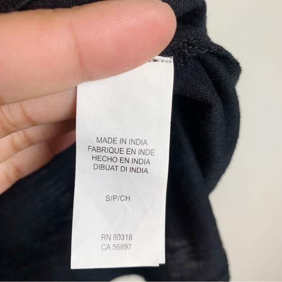 Lucky Brand Black Gold Embroidered Long Sleeve Blouse Size S Women - Picture 3 of 11